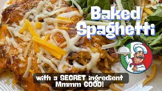 This 1 Ingredient Makes Baked Spaghetti SO DELICIOUS | Easy  Dinner Idea #italianrecipe #spaghetti