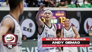 NCAA Season 98 JBB: Notable Performance - Andy Gemao (Letran vs LSGH | Finals Game 1) (Mar 13, 2023)