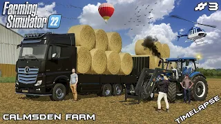 SELLING 180cm round bales with MERCEDES truck | Calmsden Farm | Farming Simulator 22 | Episode 3