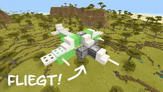 Minecraft Tutorial - Fliegendes Flugzeug ✈️ Working Plane !