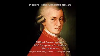 Mozart Piano Concerto No  26 (Clifford Curzon) -  BBC Symphony Orchestra - Pierre Boulez (RAH 1974)