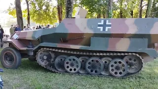 Sd.Kfz. 251 del CRCS alla rievocazione storica a Villa Varda. a Brugnera (PN)