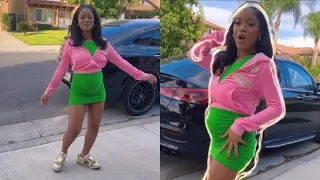 Keke Palmer dancing outside with her baby bump😁😄😇#Kekepalmer#Dariusjackson#baby