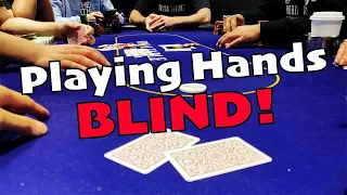 I play HANDS BLIND and we see Rivered QUADS - Poker Vlog #12