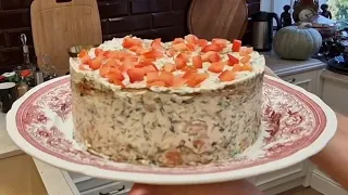 КАБАЧКОВЫЙ ТОРТ  НА ПРАЗДНИЧНЫЙ СТОЛ  ЗАКУСОЧНЫЙ