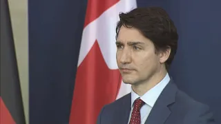 Prime Minister Justin Trudeau speaks with reporters in Berlin – March 9, 2022