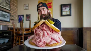 THE INFAMOUS GIANT CORNED BEEF SANDWICH CHALLENGE | CANADA PT.7 | BeardMeatsFood