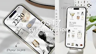 iOS 17 AESTHETIC CUSTOMIZATION! 🥂☁️ | custom iphone theme, widgets, icons tutorial ✨