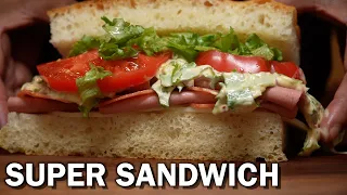 Italian Deli Focaccia Sandwich | Viral Grinder Sandwich on Homemade Focaccia Bread