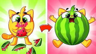 Don't Overeat 😱 Healthy Habits for Kids 😻🐨🐰🦁 +More Funny Cartoons