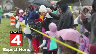 Annual Easter egg drop held at FX Church in Detroit