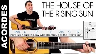 Como tocar House of Rising Sun / La casa del sol naciente en guitarra acordes