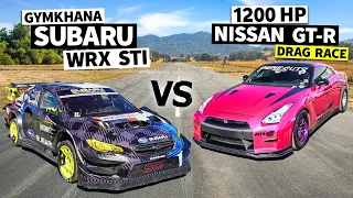 1,200 AWHP GT-R Races Travis Pastrana’s Gymkhana 2020 Subaru STI // Flying Finish