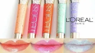 L'oreal Paris Colour Riche Le Gloss Swatches 5 colors