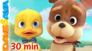 🦆  Six Little Ducks and More Nursery Rhymes and Baby Songs | Dave and Ava 🦆