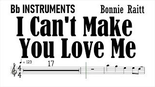 I Can't Make You Love Me Tenor Soprano Sax Sheet Music Backing Track Play Along Partitura