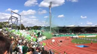 Werder Illertissen Einlaufen Werder Fans Stimmung DFB Pokal