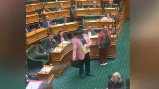 New Zealand MP performs brief haka in chamber before exit | AFP