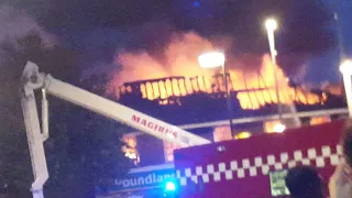 Poundland in Chingford Mount burning