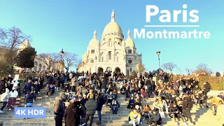 Paris France, Walking in Montmartre - Fetes de la coquille Saint Jacques - 4K HDR 60 fps