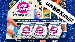 Unboxing Mini Brands DISNEY STORE Edition!! Zuru 5 Surprise Toy Blind Bag Opening!!