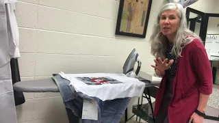 T-Shirt Sewn Onto Your Jean Jacket in Sewing Tips in and Around a Minute