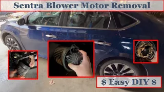 Nissan Sentra 2014-2020 Blower Motor - Removal to fix loud noise (and how to replace). Easy DIY job