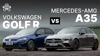 Mercedes-AMG A35 vs. Volkswagen Golf R | PistonHeads