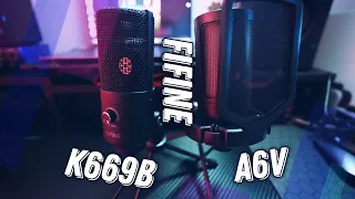 Сравнение Fifine k 669b и Fifine A6 Ampligame