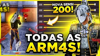 SAIU! a MELHOR SENSIBILIDADE COM e SEM DPI para SUBIR CAPA na NOVA ATUALIZAÇÃO do FREE FIRE 🔥 + DPI