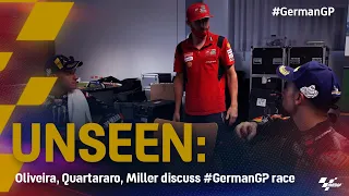 Unseen: Oliveira, Quartararo, Miller discuss #GermanGP race