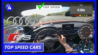 Audi RS6 (C7) TOP SPEED DRIVE ON GERMAN AUTOBAHN *Dragy acceleration 0-100/100-200/200-250 km/h