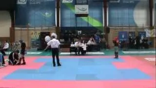 Mistrzostwa Polski Kadetów 2013r. Muszyna . Kuba Wełnowski IV w. Kick Light -42kg