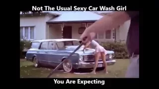 Sexy Girl washing Car funny video