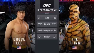 Bruce Lee vs. Thing (EA Sports UFC 3) - CPU vs. CPU - Crazy UFC 👊🤪