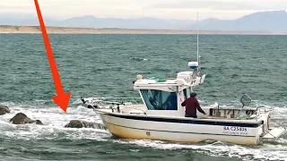 📛 ÉCHOUAGE D'UN BATEAU ÉVITÉ DE JUSTESSE CONTRE LES ROCHERS DU PHARE DE CAPBRETON. bigwaves 🌊😨🚩