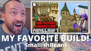 MY FAVORITE BUILD! SmallishBeans So It's a Megabase... | 100 Hours of Hardcore Minecraft (REACTION!)