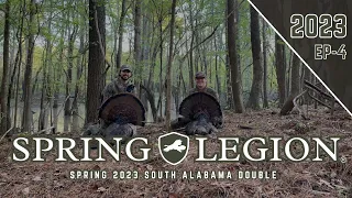 2023 SOUTH ALABAMA TURKEY HUNT | Calling TWO Gobblers Across a Creek for BAMA DOUBLE