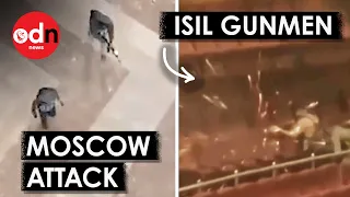 Terrifying Footage Inside Moscow's Concert Hall During Attack