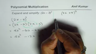 Examples to Expand and Simplify Square of Binomials