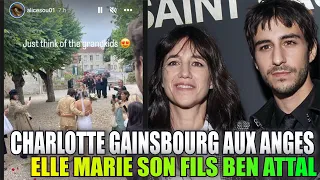 Charlotte Gainsbourg et Yvan Attal ravis,  Ben Attal  se marie, des photos de la cérémonie publiées