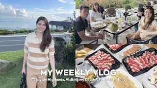 VLOG 🤍  TAGAYTAY HIGHLANDS + VISITING DAD + FAVORITE HOTPOT!