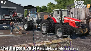 Ploughing in The Mud, Storage of Silage Bales │Chellington Valley With Season│FS 19│Timelapse#3