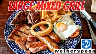 LARGE MIXED GRILL at WETHERSPOONS - Food Review - STEAK CLUB - I only went in for FISH AND CHIPS !!!