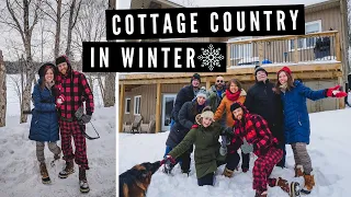 How We Do WINTER IN CANADA! 🇨🇦 | Canadian COTTAGE COUNTRY Family Vacation in MUSKOKA, Ontario ❄️