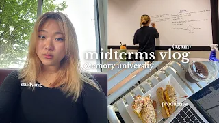 midterms vlog @emory university (again...)✏️ productive, studying w/friends, cafes