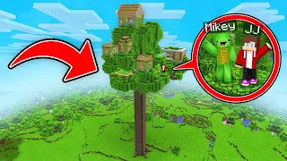 Mikey and JJ Found a Tree Village in Minecraft (Maizen)