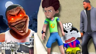 GTA5: Kicko,Shinchan Play Sea Jump Hard Ramp Challenge to save Franklin