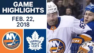 NHL Game Highlights | Islanders vs. Maple Leafs - Feb. 22, 2018