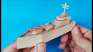 Como hacer un barco con PALITOS de helado